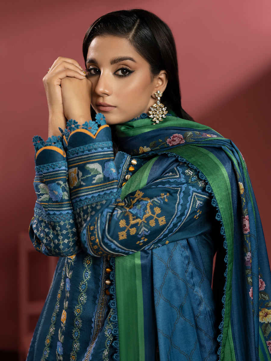 Solene By Faiza Faisal Embroidered Velvet Suits Unstitched 3 Piece FF25SV WS25-0446 - Festive Collection main image 1