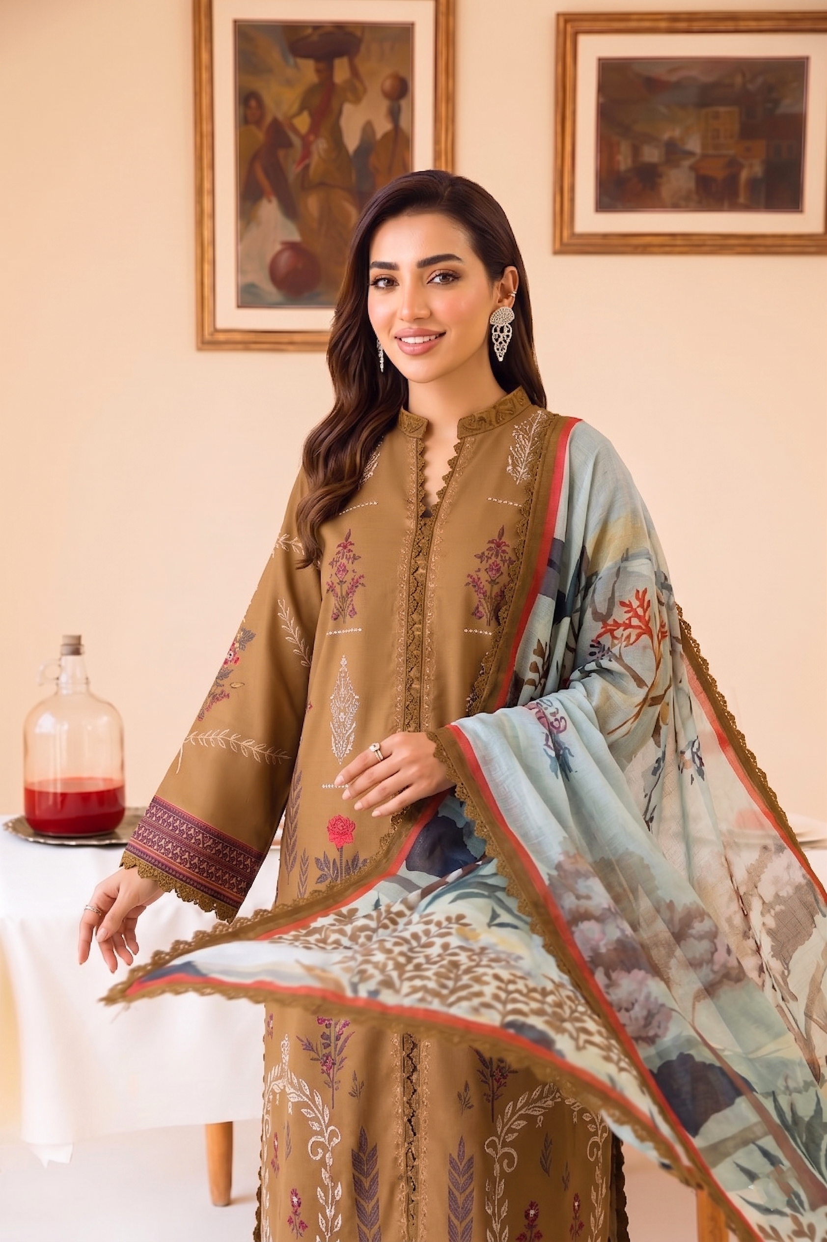 DUNE AURA | 3PC UNSTITCHED– Faiza Faisal