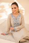 BEIGE COBALT | 2PC STITCHED